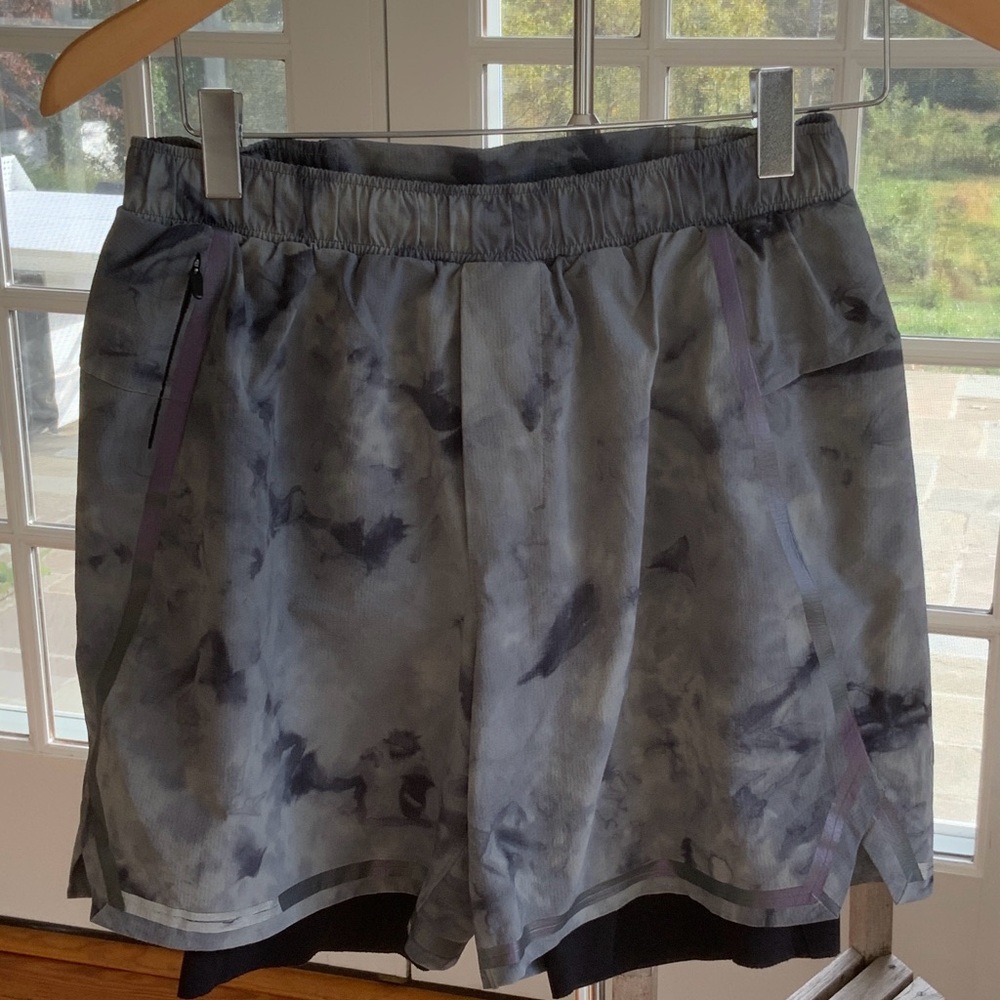 Lululemon Gray Athletic Shorts with lining Small
